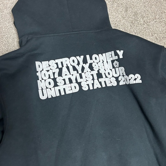 2022 Destroy Lonely x 1017 Alyx No Stylist Tour Hoodie - Picture 2 of 7